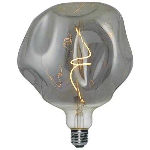 Lampadina Maxi Filament Bumped, Decorativa, Con Filamento A Spirale, Fumo In Vetro, 18 X 18 X 21,5 Cm, 1 X E27, 5w, 150lm, 2000k, 240v - Foto 1