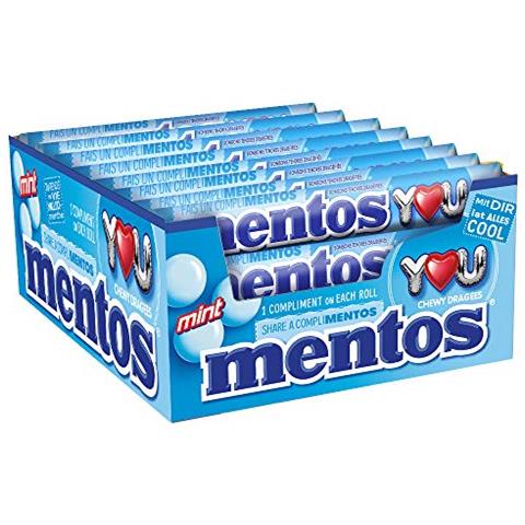 Menta Mentos Chewy Confetti Confetti Masticabili Alla Menta Confezione Da 40 Rotoli X 38 G - Foto 1