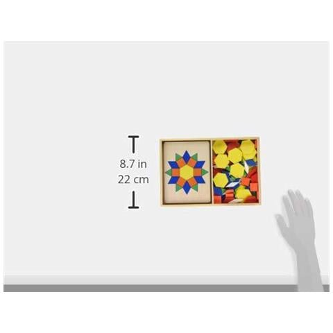 Melissa Doug Blocks Pattern E Boards Classic Toy (developmental Giocattolo Blocchi Di Forma Di Legno 120 Forme 5 Schede Grande Regalo Per Ragazze E Ragazzi - Meglio Per 3 4 5 E 6 Anni)  - Foto 2