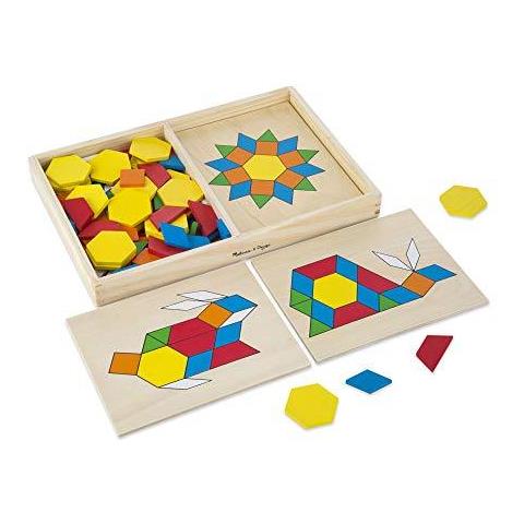 Melissa Doug Blocks Pattern E Boards Classic Toy (developmental Giocattolo Blocchi Di Forma Di Legno 120 Forme 5 Schede Grande Regalo Per Ragazze E Ragazzi - Meglio Per 3 4 5 E 6 Anni)  - Foto 1