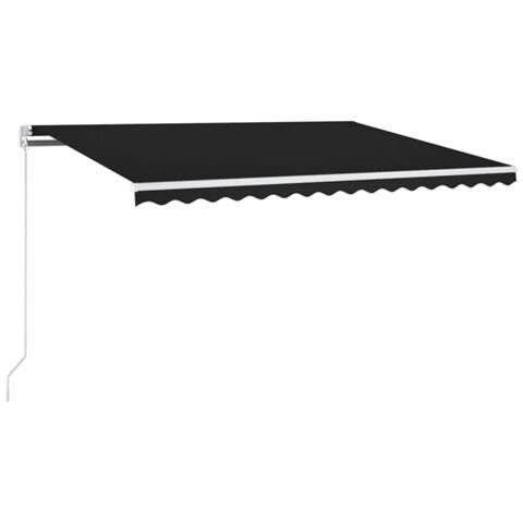 Tenda da Sole Retrattile Manuale con LED 450x300 cm Antracite - Foto 1