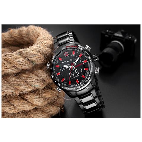 HTN - Cronografo Sportivo Da Uomo Di Lusso Di Marca Militare Impermeabile  El Retroilluminazione Digitale Orologi Da Polso Da Uomo Cronometro Orologio  | Orologi Al Quarzo (nero) - ePRICE