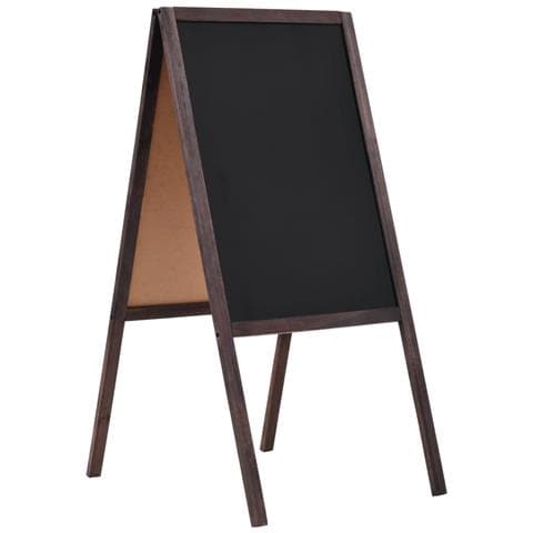 Lavagna Bifacciale con Cavalletto in Legno di Cedro 40x60 cm - Foto 1