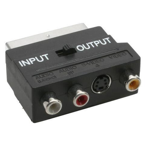 89953 Scart 3x RCA, S-VHS Nero cavo di interfaccia e adattatore - Foto 1