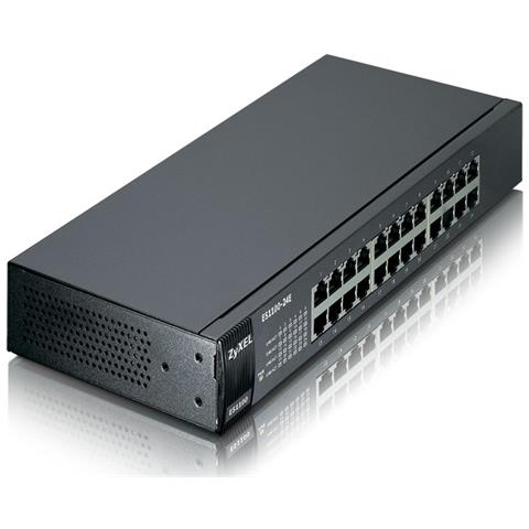 ES1100-24E, No gestito, IEEE 802.1p, IEEE 802.3, IEEE 802.3af, IEEE 802.3az, IEEE 802.3u, IEEE 802.3x, 10/100 Mbps, Nero, EN 60950-1, IEC 60950-1, RoHS, FCC Part15, CE EMC - Foto 2