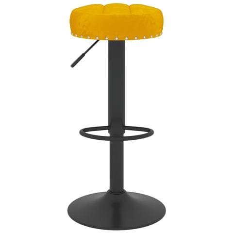 Sgabelli Da Bar 2 Pz Giallo Senape In Velluto - Foto 2