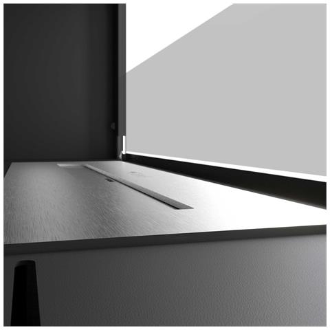 Rame 900 - Biocamino Da Incasso Camino A Bioetanolo Da Parete, Vari Colori - Nero - Con Vetro - Foto 7