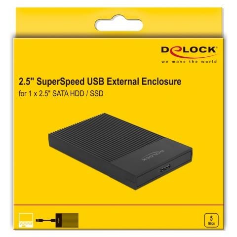 Custodia esterna per HDD / SSD SATA da 2.5? con SuperSpeed USB Tipo Micro-B femmina - senza utensili - Foto 4