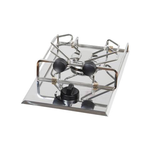 Piano Cottura In Acciao Inox Lucidato A Specchio Ad Incasso, A Gas Butano /propano, Con Termocoppia Di Sicurezza E Fermapentole. Omologato Ce /uscg. Ugello Di Collegamento Cucina / Impianto Agas Da Acquistare A Parte. - Foto 1