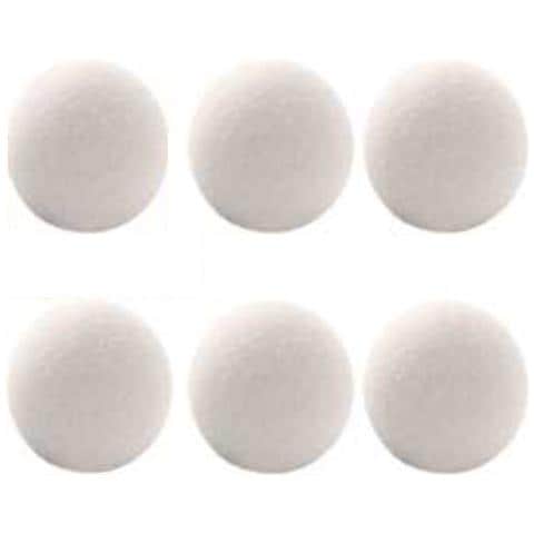 Palline Per Asciugatura Lana 3 Cm, Confezione Da 6 White S - Foto 1