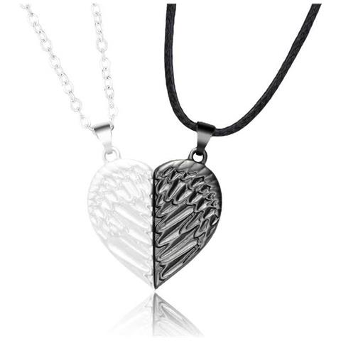 Collana Abbinata Per Coppia Con Cuore Magnetico Multicolor - Foto 1
