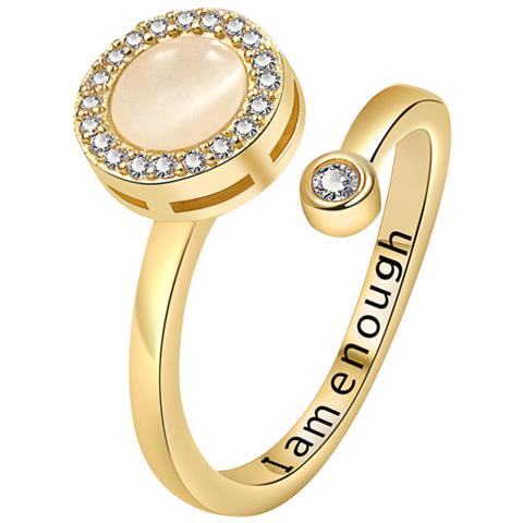 Anello Aperto Regolabile Con Decorazione Rotonda Girevole Gold - Foto 1