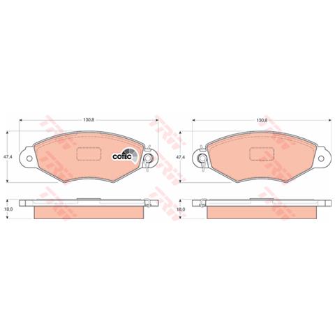 Pattini Freno Renault Kangoo T.t (98->) /xsara 1.9 Gdb1321 - Foto 1