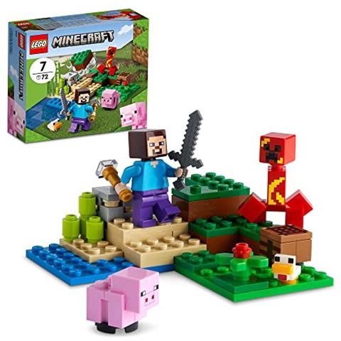 Minecraft The Creeer Ambush 21177 Kit Di Costruzione Gaming Adventure Playset Giocattolo Divertente E Creativo Per Bambini Dai 7 Anni In Su (72 Pezzi) - Foto 1