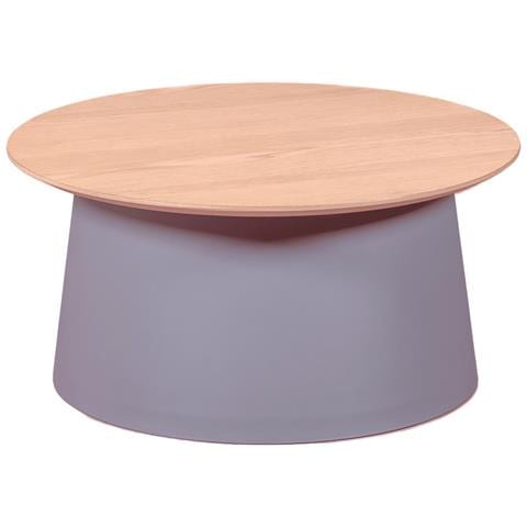 Tavolino Rotondo Con Piano In Legno Di Rovere - Norway - Foto 1