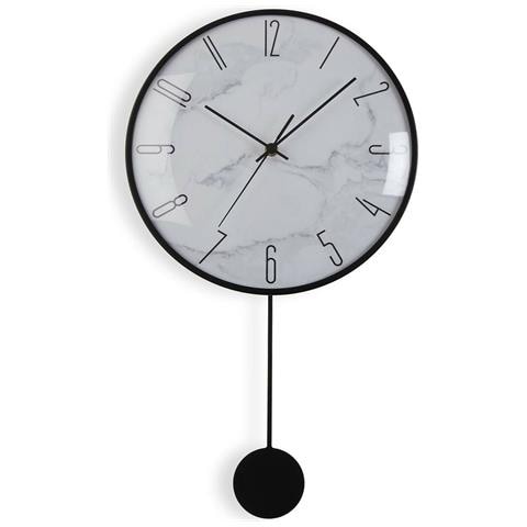 Orologio Da Parete Pendolo Metallo Cristallo Legno Mdf 4,5 X 56 X 29 Cm - Foto 1