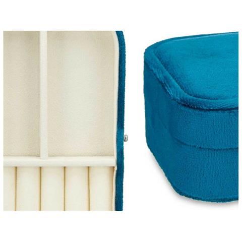 Scatola-portagioie Azzurro Velluto (16,2 X 6 X 11,5 Cm) (12 Unità) - Foto 2