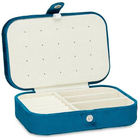 Scatola-portagioie Azzurro Velluto (16,2 X 6 X 11,5 Cm) (12 Unità) - Foto 4