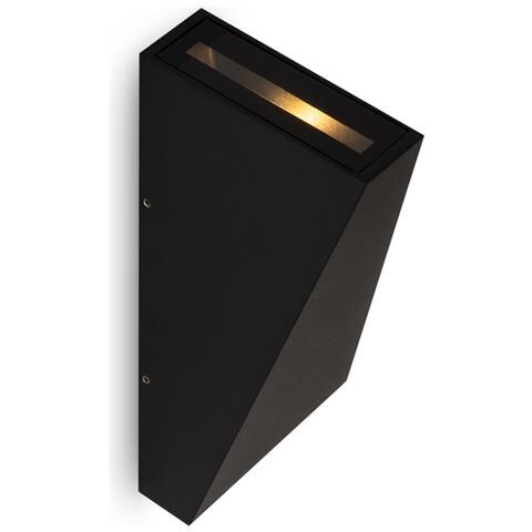 Lampada Da Parete Moderna Per Esterno Metallo Nero Led 6w Ip54 - Foto 2