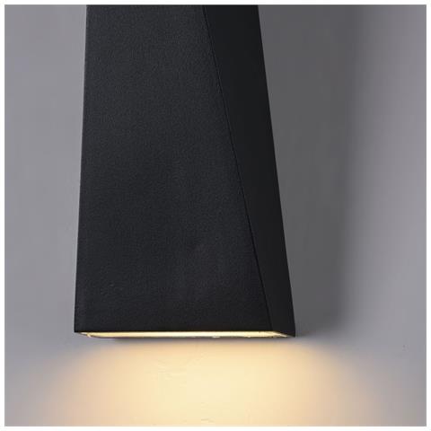 Lampada Da Parete Moderna Per Esterno Metallo Nero Led 6w Ip54 - Foto 4