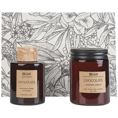 Candela Profumata Con Diffusore Di Fragranze Dark Elegance 9 Cm Marrone - Foto 2