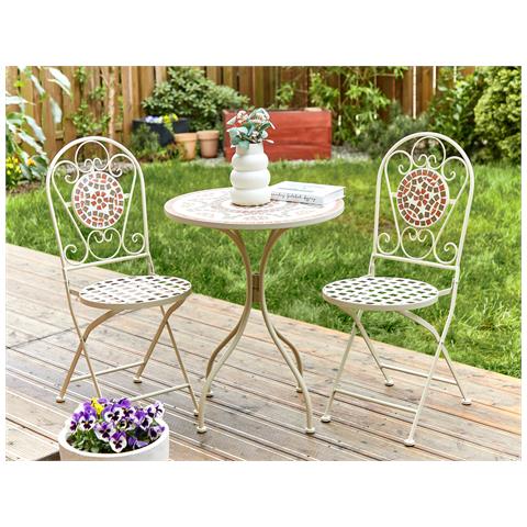 Tavolino Bistrot Spello 60 Cm 60 Cm Bianco - Foto 1