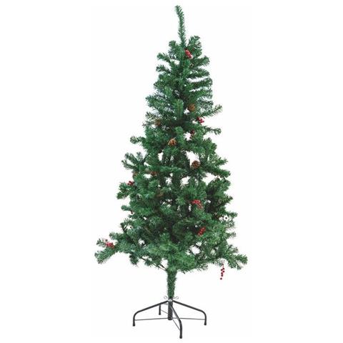 Albero Di Natale Sestriere 150cm 350 Rami Con Pigne E Bacche - Foto 1
