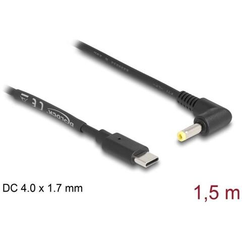 Cavo Di Alimentazione Usb Type-c A Spina Dc 4,0 X 1,7 Mm Angolato Da 1,5 M - Foto 1