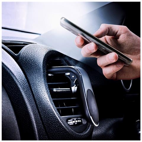 Supporto Auto Universale Magnetico Da Bocchetta Auto Air Outlet Silver Per Smartphone - Foto 5