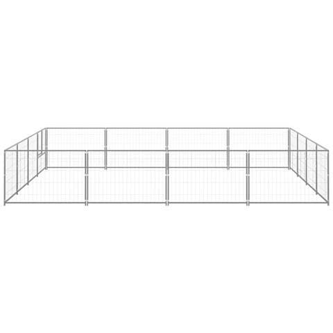 Gabbia Per Cani Argento 16 M² In Acciaio - Foto 1