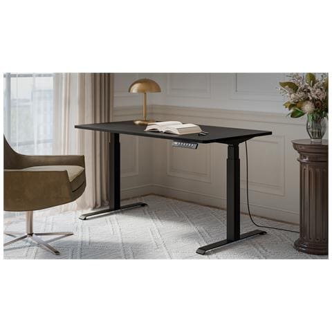 Scrivania con regolazione elettrica dell'altezza MOON LONG 150x80x72-120 nero - Foto 3