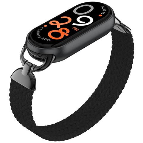 Elegante Cinturino Elastico In Nylon Intrecciato Per Xiaomi 9 Black - Foto 1