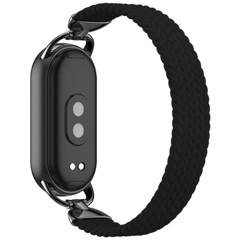 Elegante Cinturino Elastico In Nylon Intrecciato Per Xiaomi 9 Black - Foto 2
