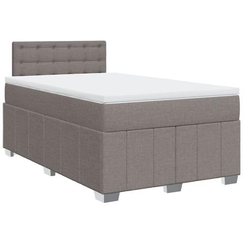 Giroletto a Molle con Materasso Tortora 120x190 cm in Tessuto - Foto 1
