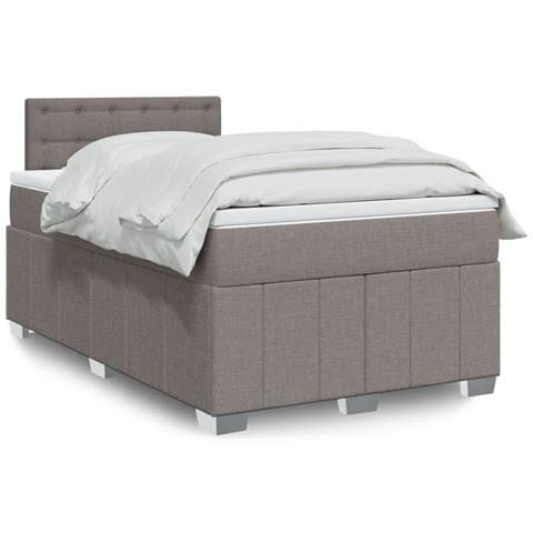 Giroletto a Molle con Materasso Tortora 120x190 cm in Tessuto - Foto 2
