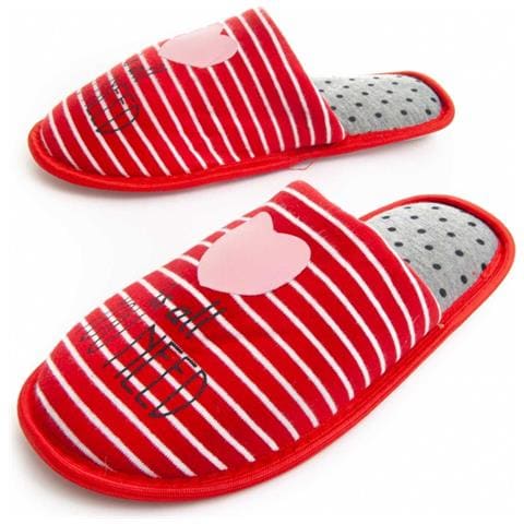 Pantofole Homer Rosse Rosso Tessuto - Foto 1