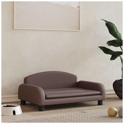 Lettino per Cani Marrone 70x45x30 cm in Similpelle - Foto 2