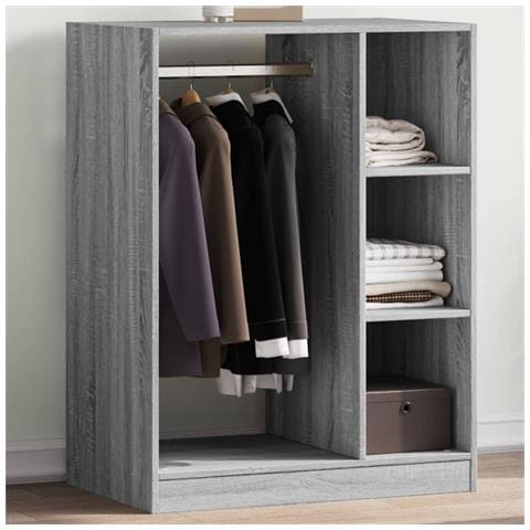 Armadio Grigio Sonoma 77x48x102 cm in Legno Multistrato - Foto 2