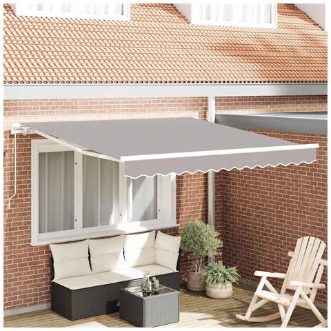 Tenda Retrattile Grigio chiaro 350 x 250 cm Tessuto - Foto 2