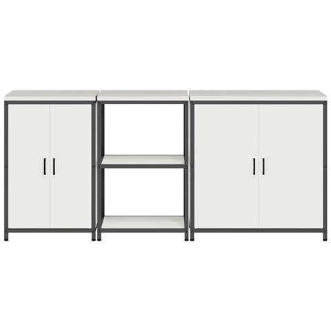 Set di Stoccaggio per Cucina 3 pcs Bianco 210 x 50 x 92 cm - Foto 9