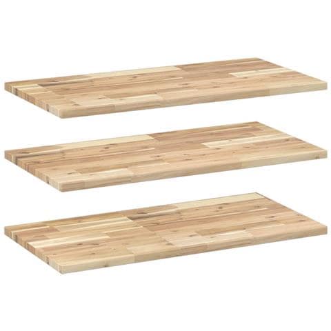 Mensole da Parete 3 pz 100x40x2 cm Legno Acacia Non Trattato - Foto 1