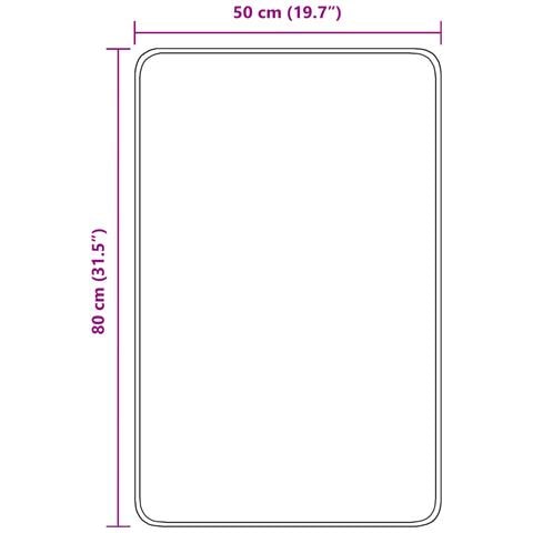 Tappetino da bagno rettangolare viola 50x80 cm in polipropilene antiscivolo - Foto 8