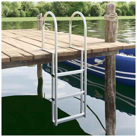 Scala da Molo Argento 45 x 11.5 x 134 cm Alluminio - Foto 2