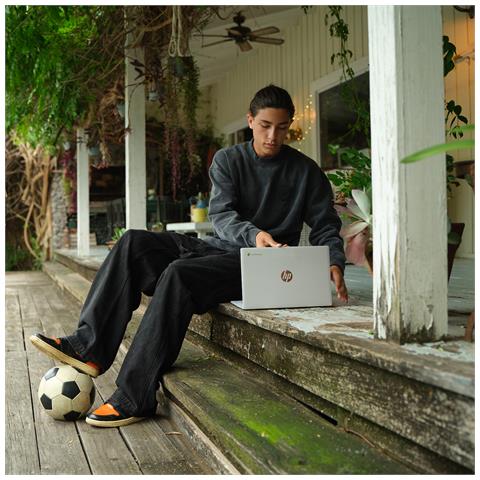 Chromebook 14a-nf0001nl Intel® N N100 35,6 cm (14") Full HD 8 GB LPDDR5-SDRAM 128 GB eUFS Wi-Fi 6E (802.11ax) ChromeOS Grigio - Foto 2