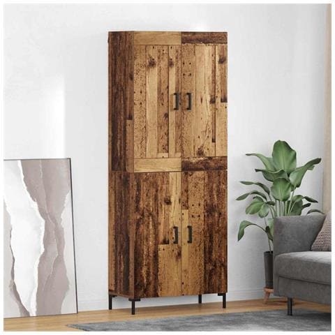 Credenza 2 pcs Legno vecchio Legno multistrato - Foto 2