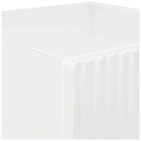 Mobile TV da parete Bianco Lucido 30 x 31 x 80 cm - Foto 9