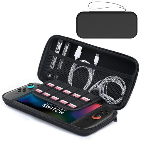 Custodia Portatile Nera Compatibile Con Nintendo Switch 2 - Borsa Da Viaggio - Foto 7
