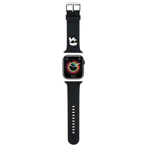 Cinturino In Gomma 3d Karl Head, Per Apple Watch 38/40/41 Mm - Nero - Foto 5