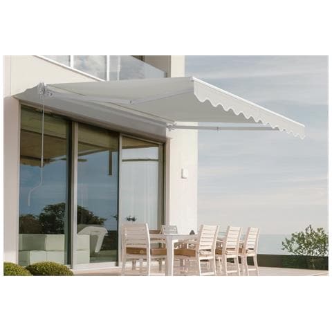 Tenda Da Sole Monoblocco Bianca Vecchio 3m X 2,5m Tela Beige - Foto 1