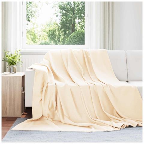 Coperte da Pile 6 pcs Crema 270 x 240 cm Panno - Foto 2